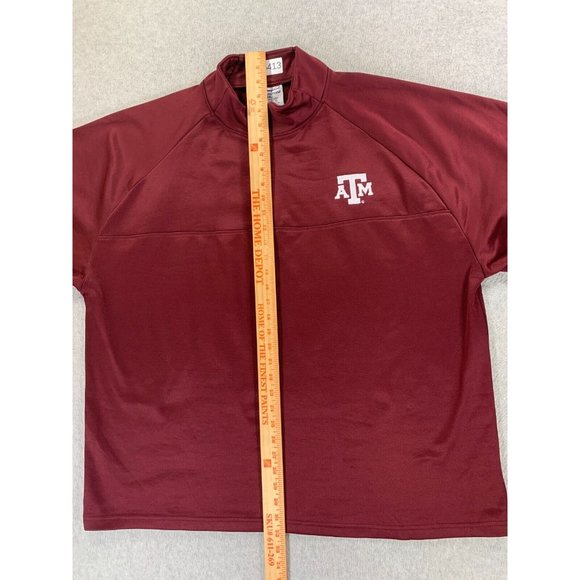 Texas A&M Aggies Champion Half Zip Campus Pullover Sweatshirt (Men's XXL) Maroon - Picture 10 of 12